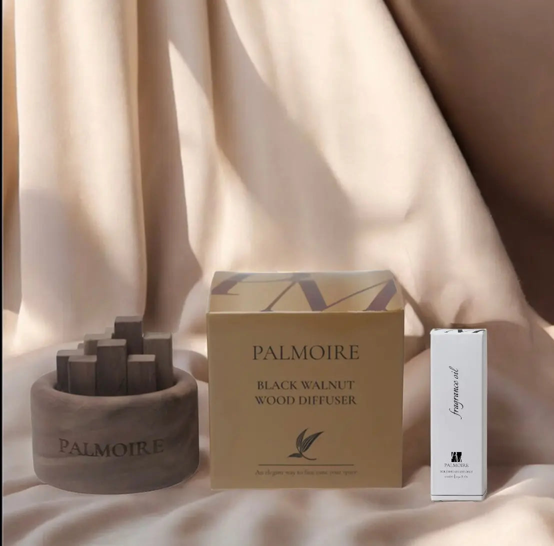 Mini holzdiffusor Jasmin & Rose mit Verpackung - handgefertigt und plastikfrei