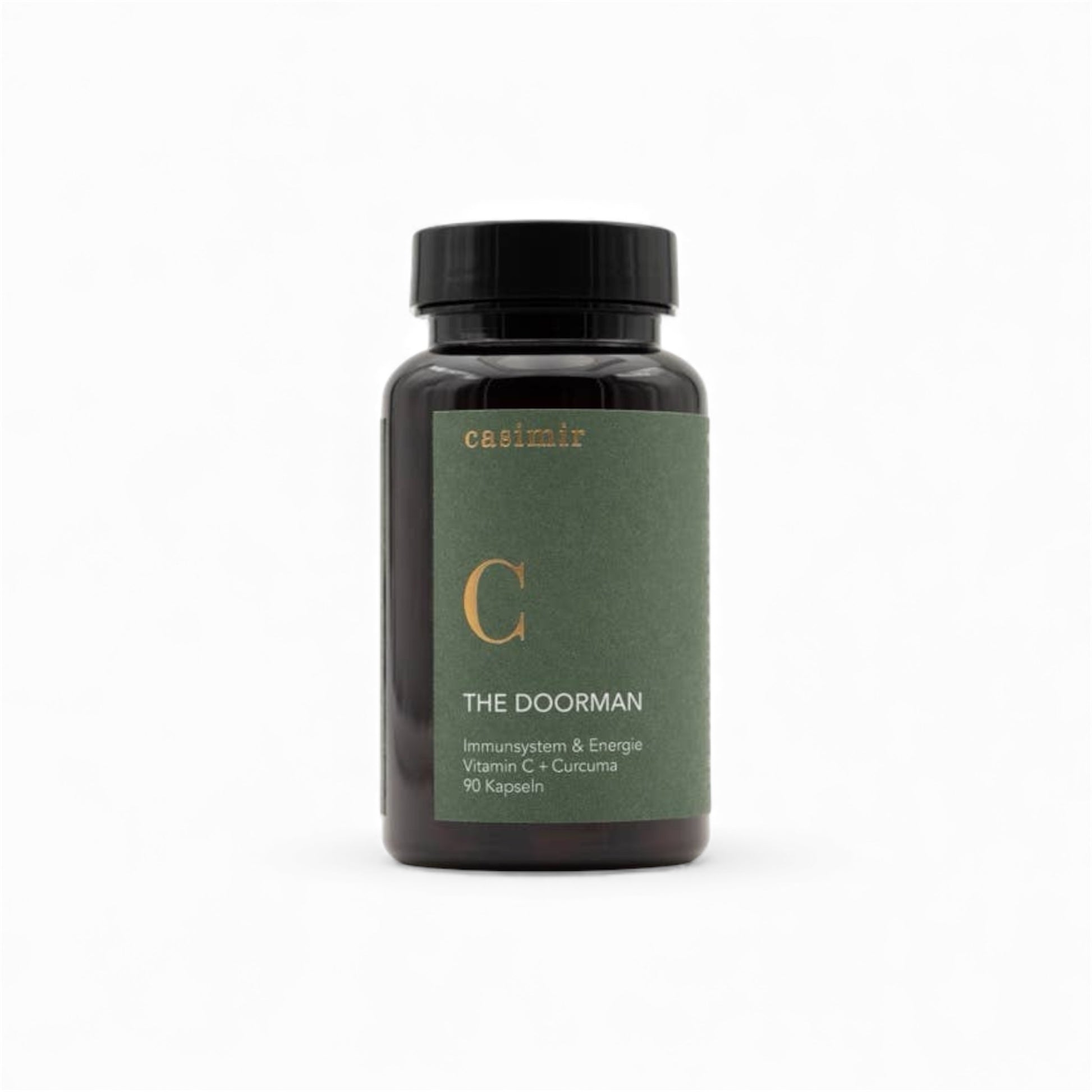 Vitamin C + Curcuma Kapseln - The Doorman in dunkler Dose, 90 Kapseln. Fitaura